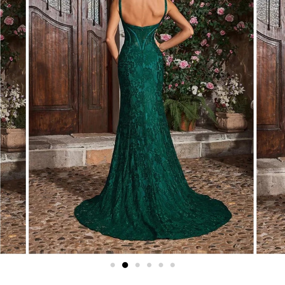 J’adore Evening NEW Green Lace Gown